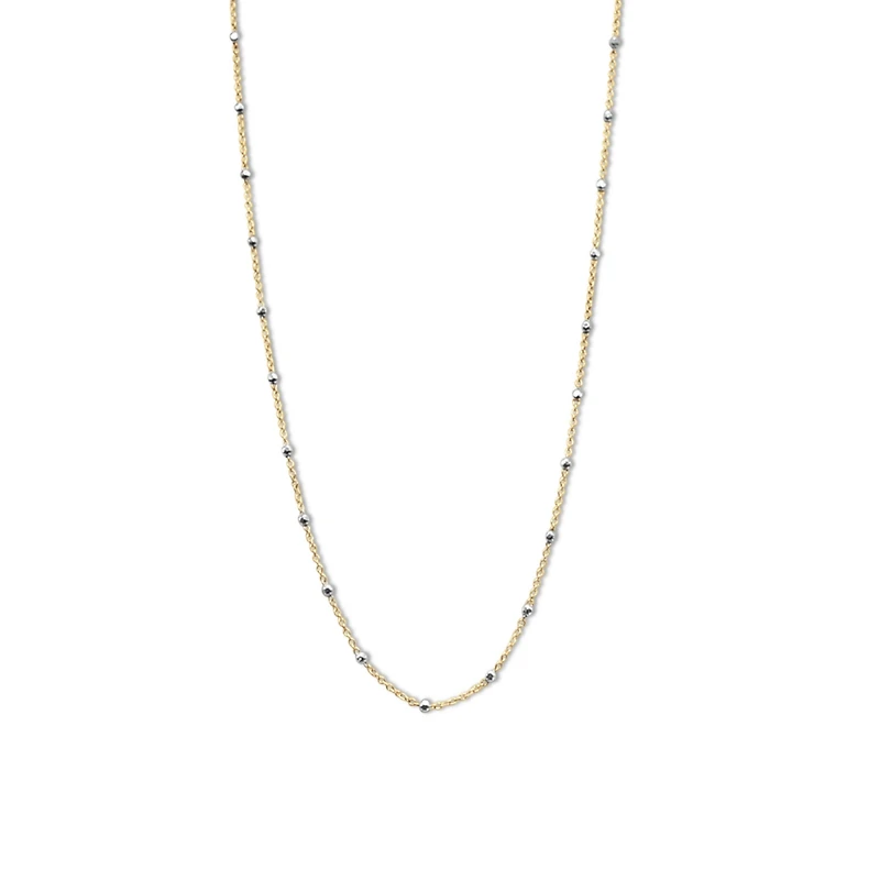 Non-Tarnishing 14k Gold-Filled Chain With Sterling Silver Beads Necklace