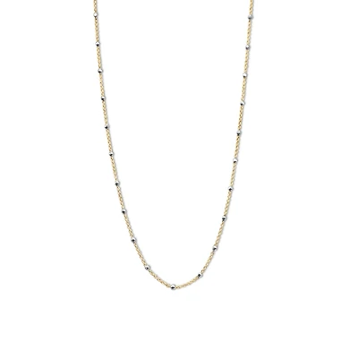 Non-Tarnishing 14k Gold-Filled Chain With Sterling Silver Beads Necklace