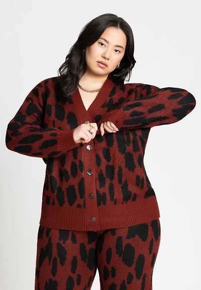 Eloquii Women's Printed Longline Cardigan