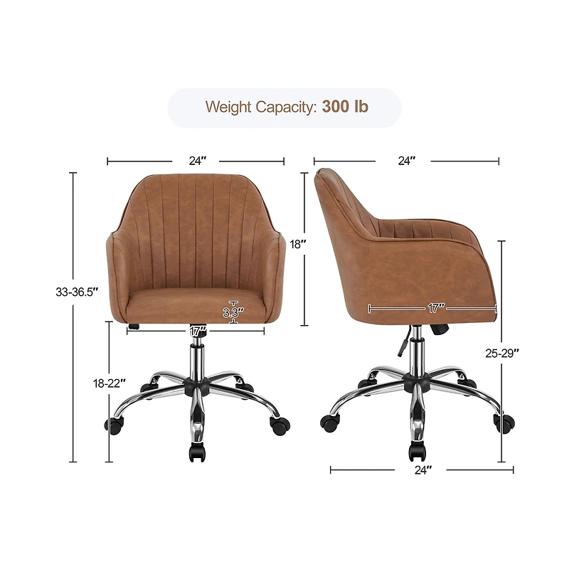Yaheetech Modern Desk Chair Height-Adjustable Computer