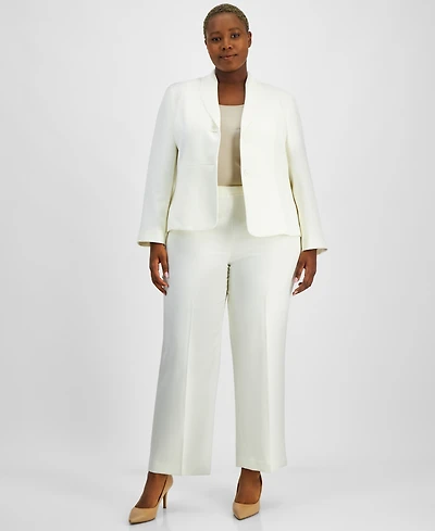 Le Suit Plus Shawl-Collar Pant