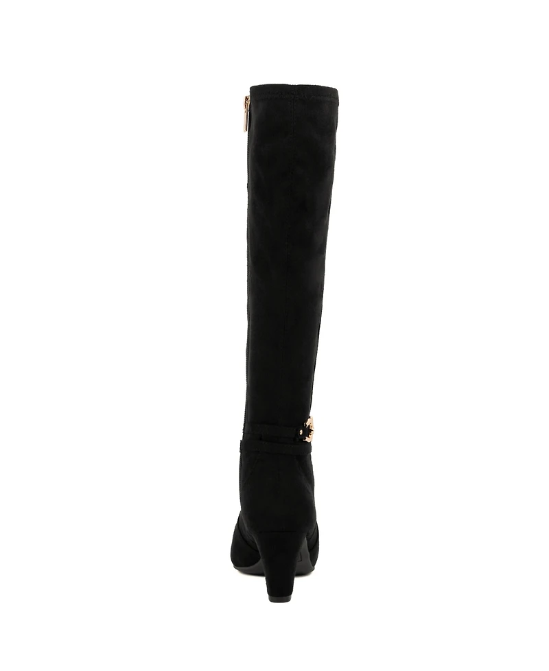 Jones New York Women's Helio Ankle Ornament Knee High Dress Boots