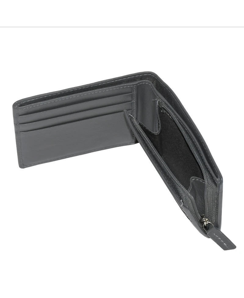 Club Rochelier Men's Slim Wallet with Zippered Pocket