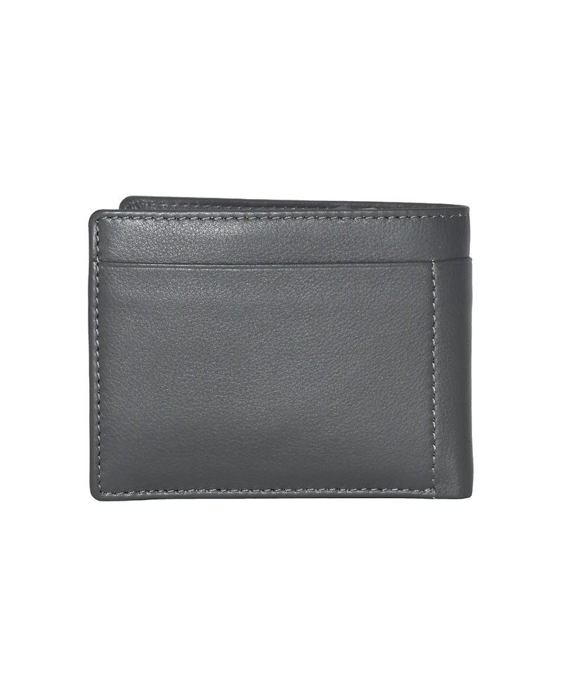 Club Rochelier Men's Slim Wallet with Zippered Pocket