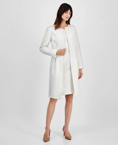 Le Suit Women's Jewel-Neck Topper & Empire-Seam Midi Dress Set