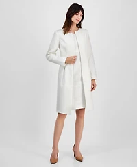 Le Suit Women's Jewel-Neck Topper & Empire-Seam Midi Dress Set