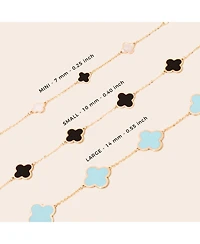 The Lovery Mini Lapis Clover Necklace 14K Yellow Gold