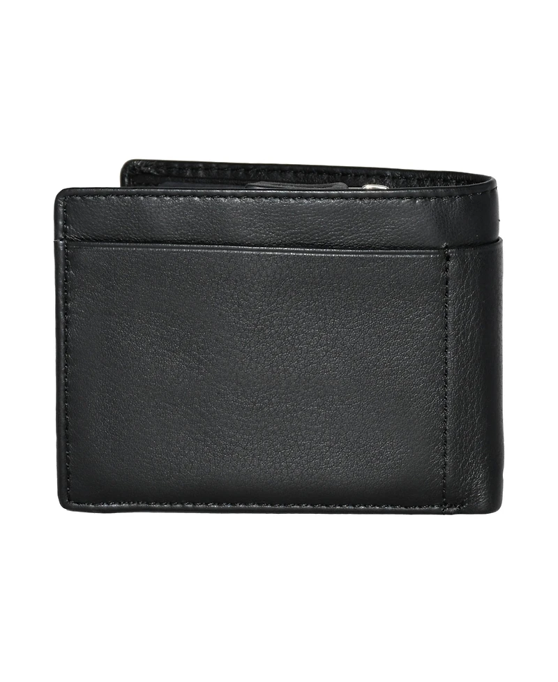 Club Rochelier Men's Slim Wallet with Zippered Pocket
