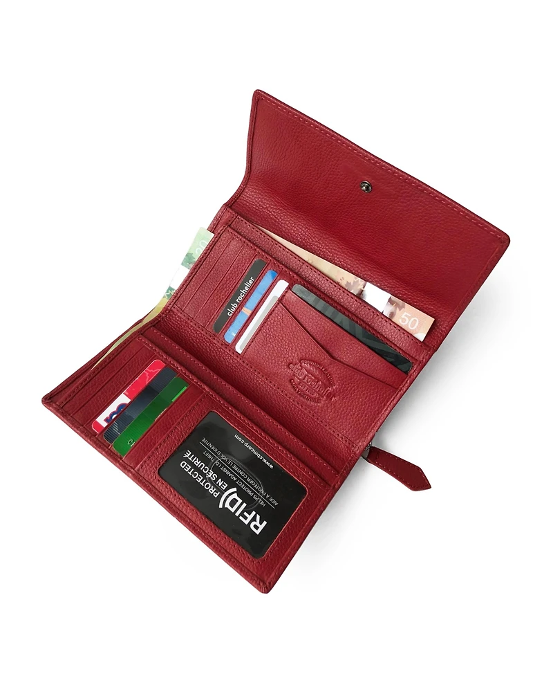 Club Rochelier Ladies Medium Full Leather Clutch Wallet