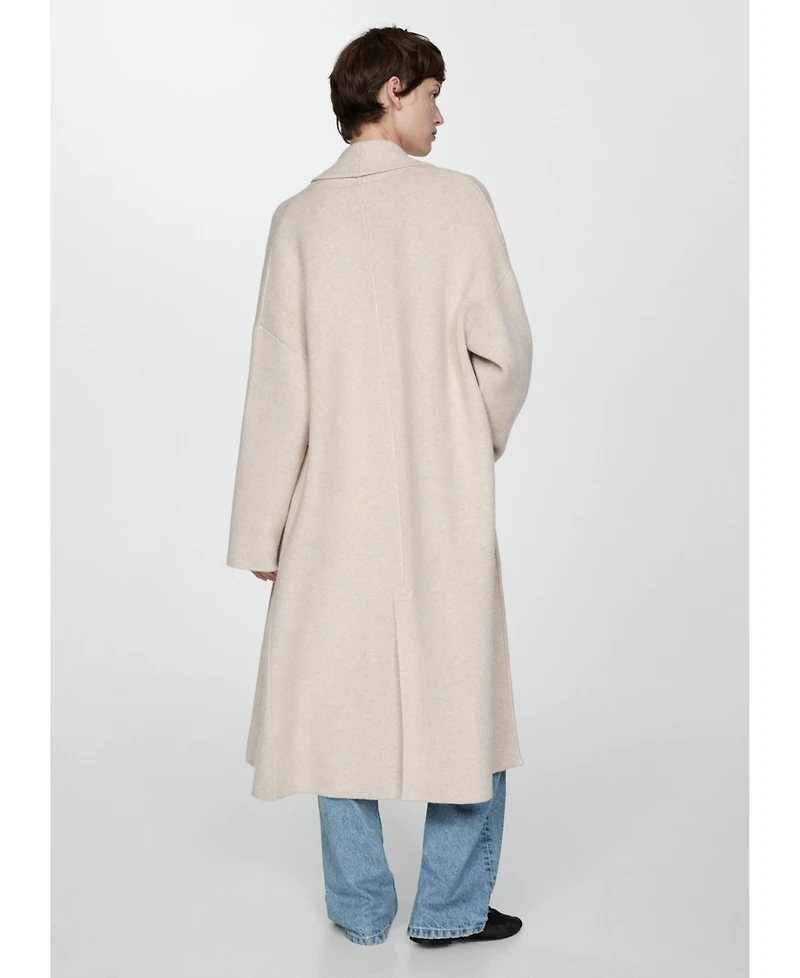 Mango Women's Pockets Detail Oversized Knitted Coat