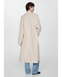 Mango Women's Pockets Detail Oversized Knitted Coat
