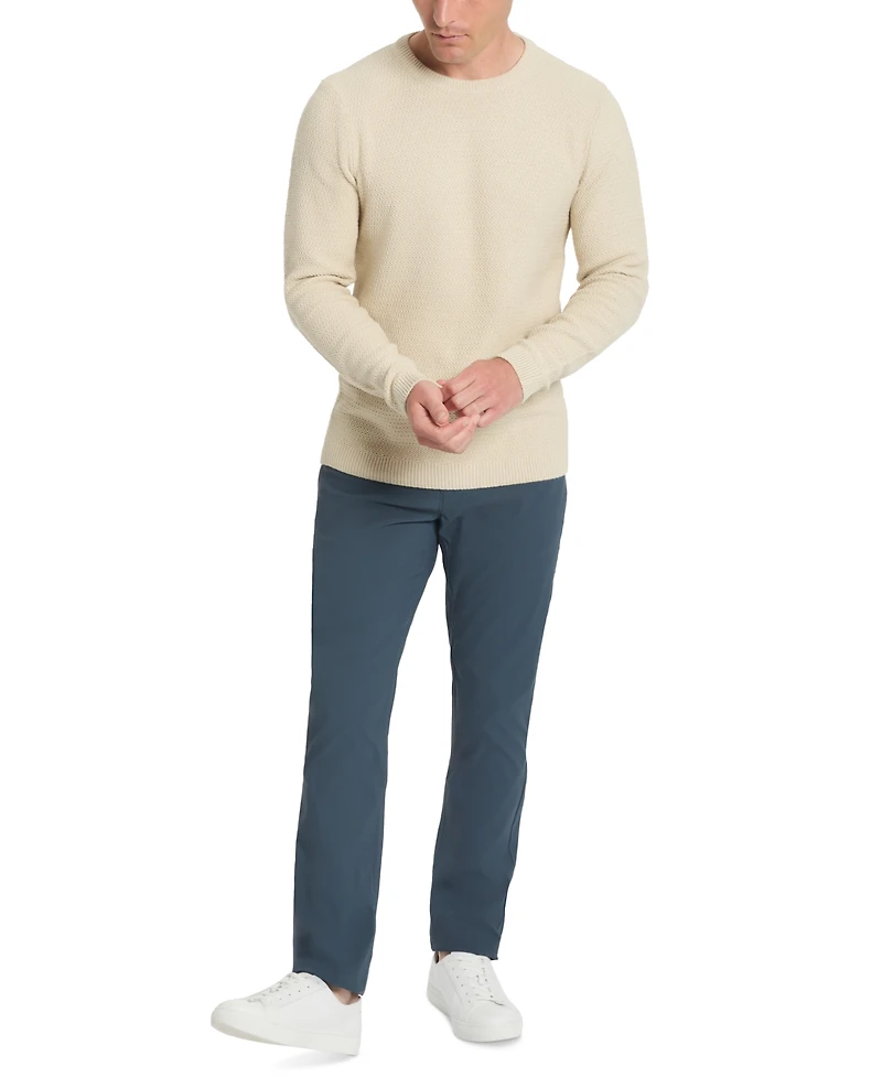 Kenneth Cole Men's Slim Fit Popcorn Crewneck Sweater