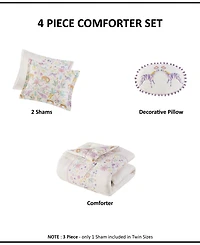 Intelligent Design Lulu Floral Reversible 4-Pc. Comforter Set, Full/Queen