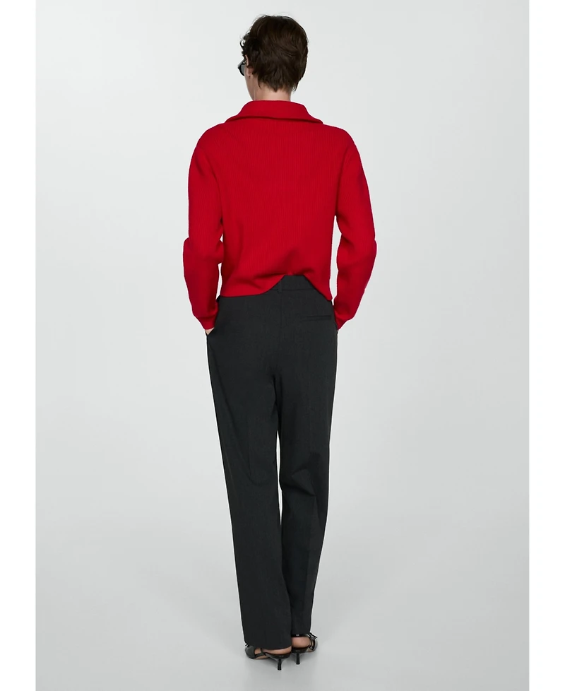 Mango Women's Zip Neck Jumper