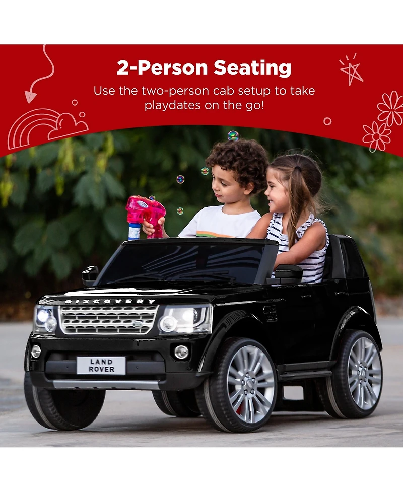 Best Choice Products 12V 3.7 Mph 2-Seater Licensed Land Rover Ride On Car Toy w/ Parent Remote Control