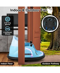 12V Electric 360° Spin Car Toy Ride on Bumper for Toddlers with Remote Control