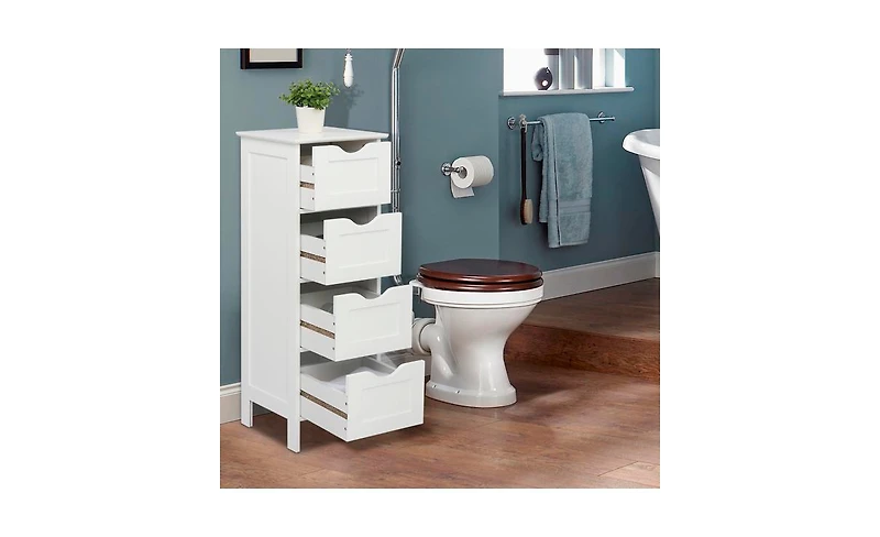 4-Drawer Storage Cabinet – Functional Organizer with Modern Design for Bedroom, Office, or Entryway