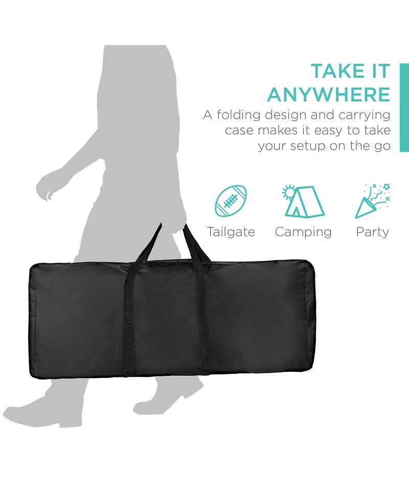 Best Choice Products Portable Pop-Up Bar Table for Indoor/Outdoor, Party, Picnic w/ Carrying Case, Removable Skirt