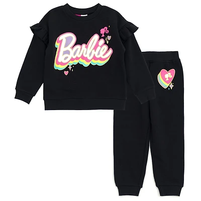 Barbie Toddler Girls Fleece Sweatshirt and Jogger Pants Outfit Set