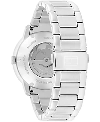 Tommy Hilfiger Men's Automatic Silver-Tone Stainless Steel Bracelet Watch 43mm