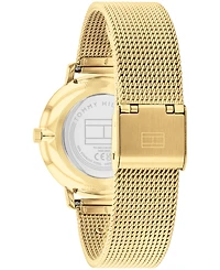 Tommy Hilfiger Women's Quartz Gold-Tone Stainless Steel Mesh Bracelet Watch 35mm