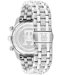 Tommy Hilfiger Men's Chronograph Silver-Tone Stainless Steel Bracelet Watch 41mm