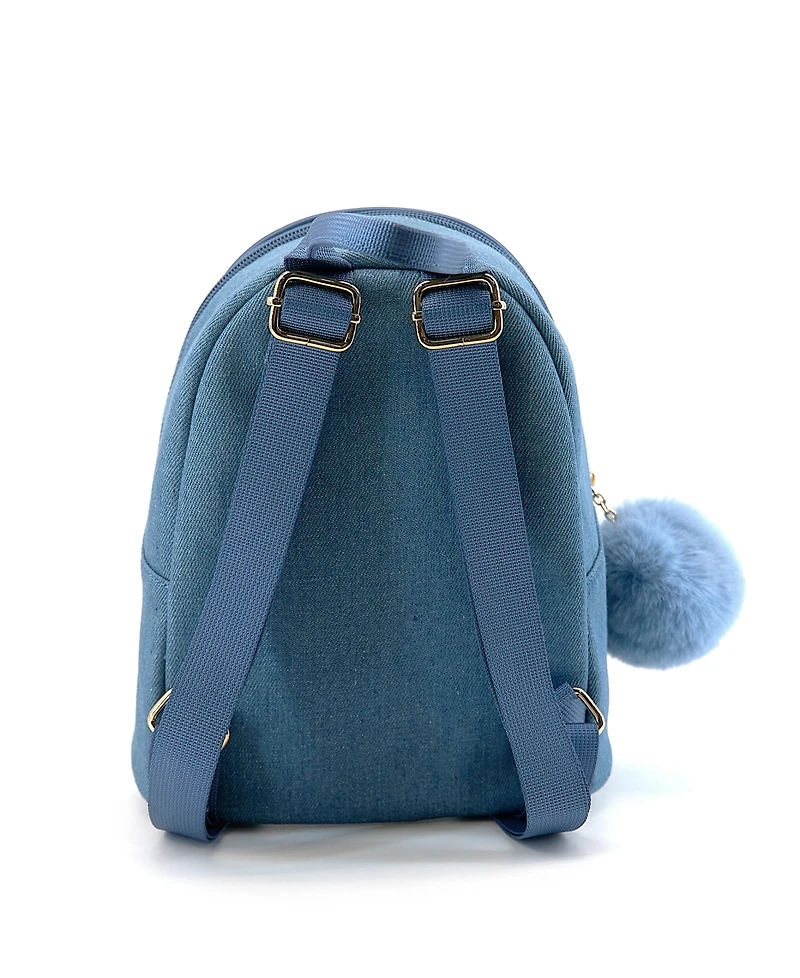 Like Dreams Kingston Denim Rhinestone Backpack
