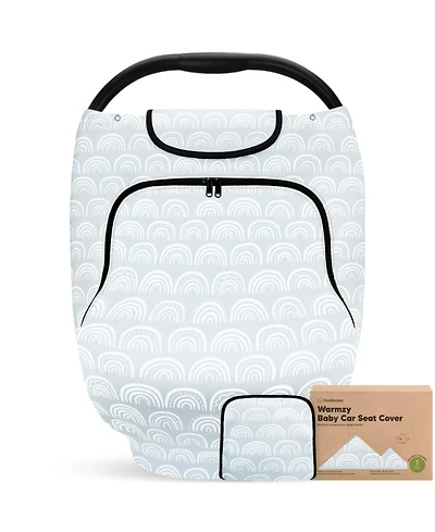 KeaBabies Warmzy Baby Car Seat Cover, Universal Stretch Fit Infant Carseat Covers for Babies, Winter Canopy