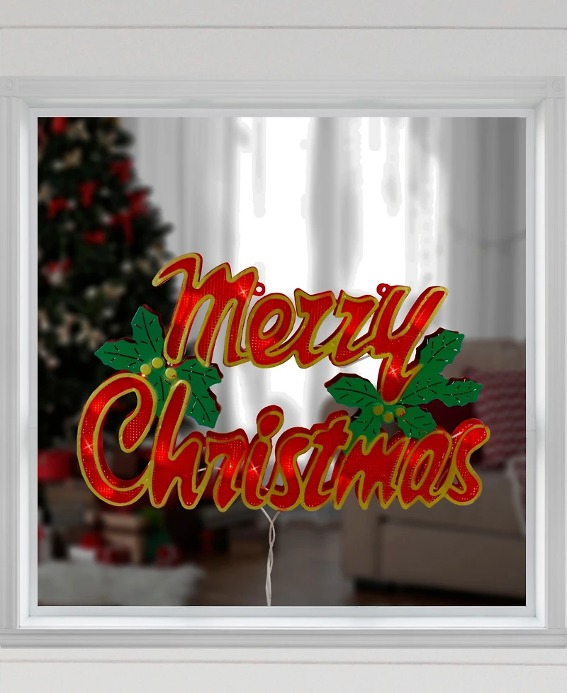 Northlight 16.5" Lighted 'Merry Christmas' Window Silhouette
