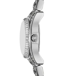 Michael Kors Women's Lexington Three-Hand Silver-Tone Stainless Steel Watch 19mm