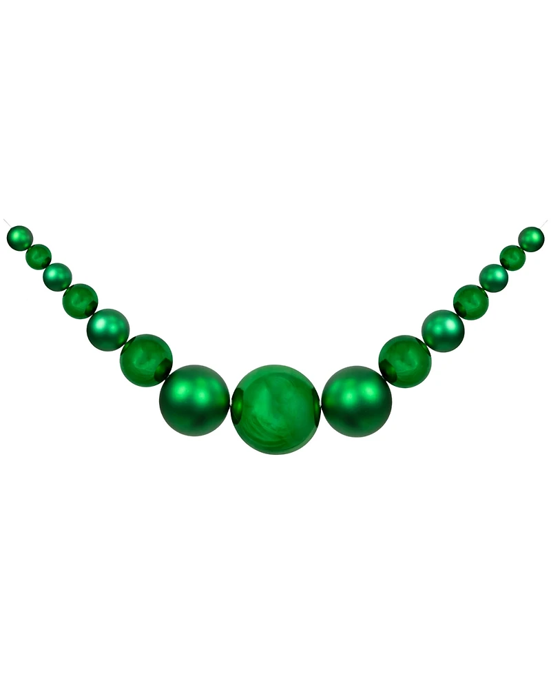 Northlight 6' Shiny and Matte Shatterproof Ball Christmas Swag