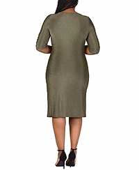 24seven Comfort Apparel Plus Mini Party Dress