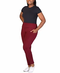24seven Comfort Apparel Plus Ankle Leggings with Side Pocket