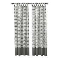 Kate Aurora Modern Chic Geometric Tab Top Window Curtain Panels (2 Pack)- Taupe, 63 in. Long - 52 W x L, Taupe