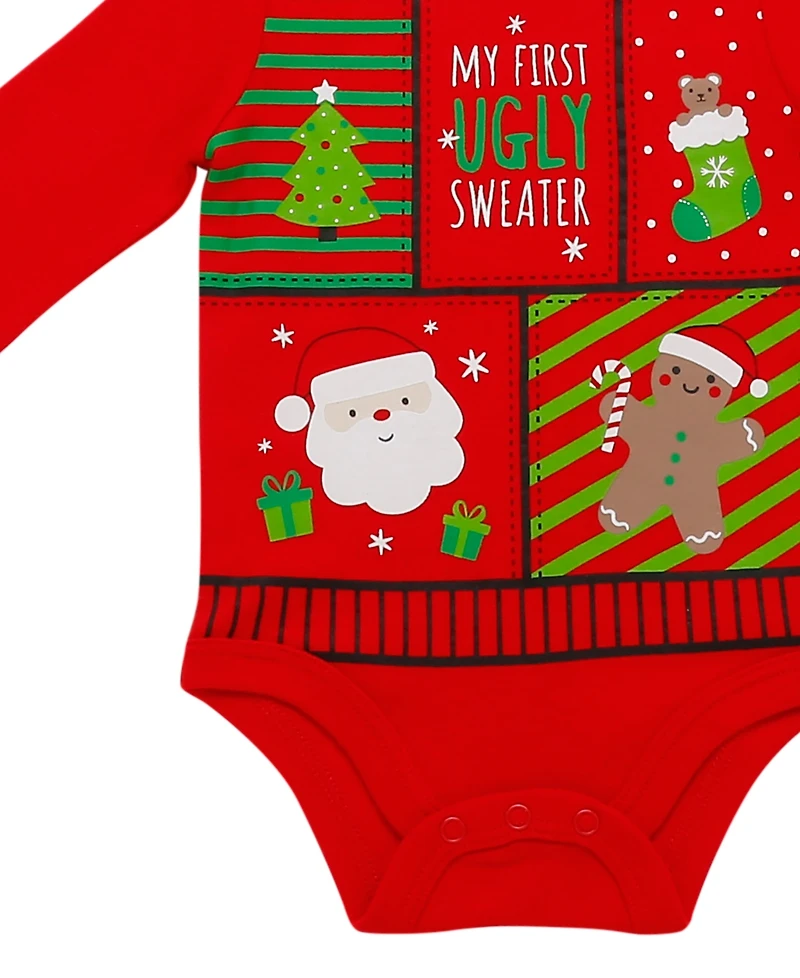 Baby Starters Baby Boys & Baby Girls My 1st Ugly Holiday Sweater Bodysuit