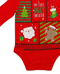 Baby Starters Baby Boys & Baby Girls My 1st Ugly Holiday Sweater Bodysuit