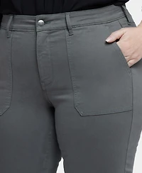 Nydj Plus Marilyn Straight Utility Pocket Jean