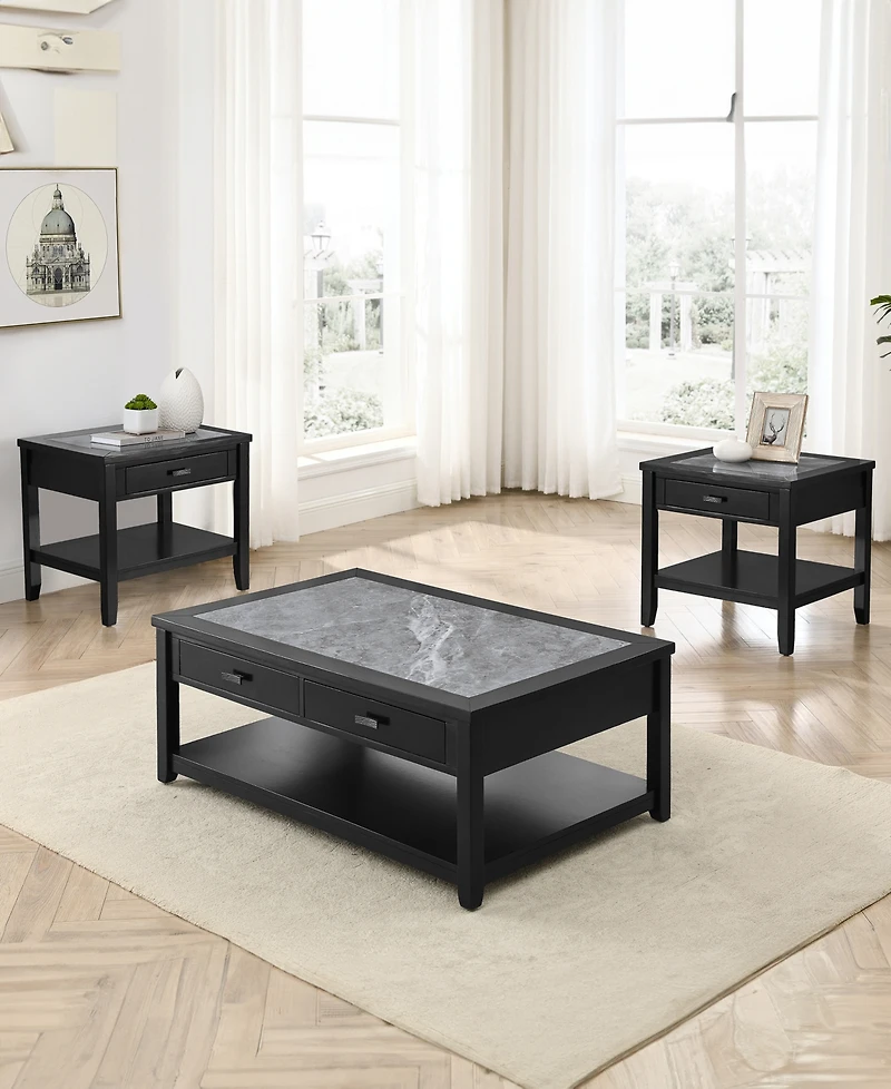 Garvine 47" Wood Cocktail Table