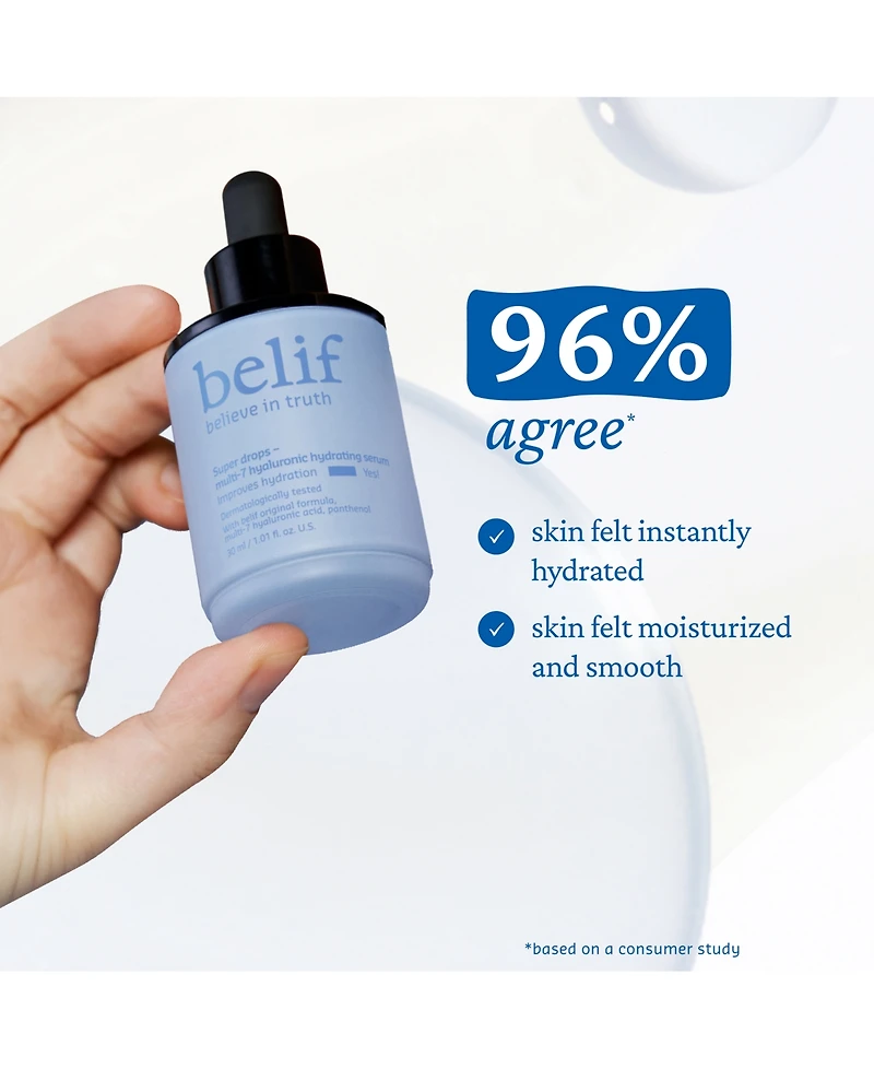 Belif Super Drops Multi-7 Hyaluronic Hydrating Serum, 1.01 oz.