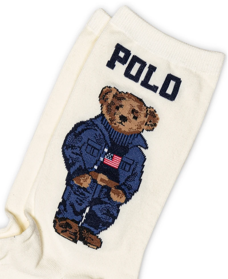 Polo Ralph Lauren Women's Americana Polo Bear Crew Socks