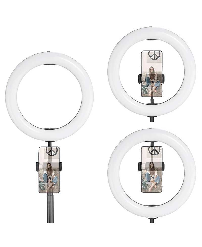2 Pack 10" Folded Selfie Led Ring Light Portable Dimmable for Makeup YouTube