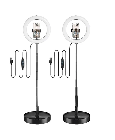 2 Pack 10" Folded Selfie Led Ring Light Portable Dimmable for Makeup YouTube