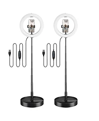 2 Pack 10" Folded Selfie Led Ring Light Portable Dimmable for Makeup YouTube