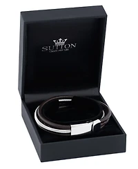 Rhona Sutton Stainless Steel Multi Leather and Chain Bracelet