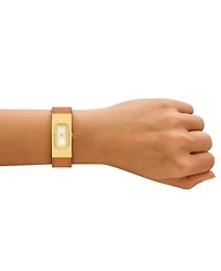 Tory Burch Women's The T Watch Brown Leather Strap Watch 18mm
