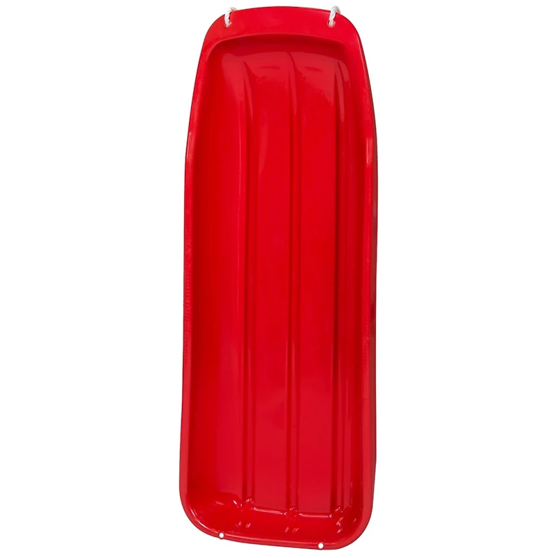 Best Choice Products 48in Kids Outdoor Plastic Sport Toboggan Winter Snow Sled Board Toy w/ Pull Rope