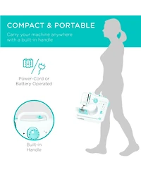 Best Choice Products 6V Portable Sewing Machine, 42-Piece Beginners Kit w/ 12 Stitch Patterns