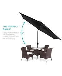 Best Choice Products 10ft Outdoor Steel Market Patio Umbrella w/ Crank, Tilt Push Button, 6 Ribs