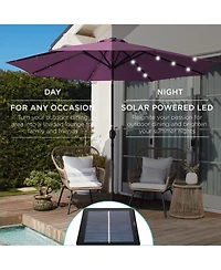 Best Choice Products 10ft Solar Led Lighted Patio Umbrella w/ Tilt Adjustment