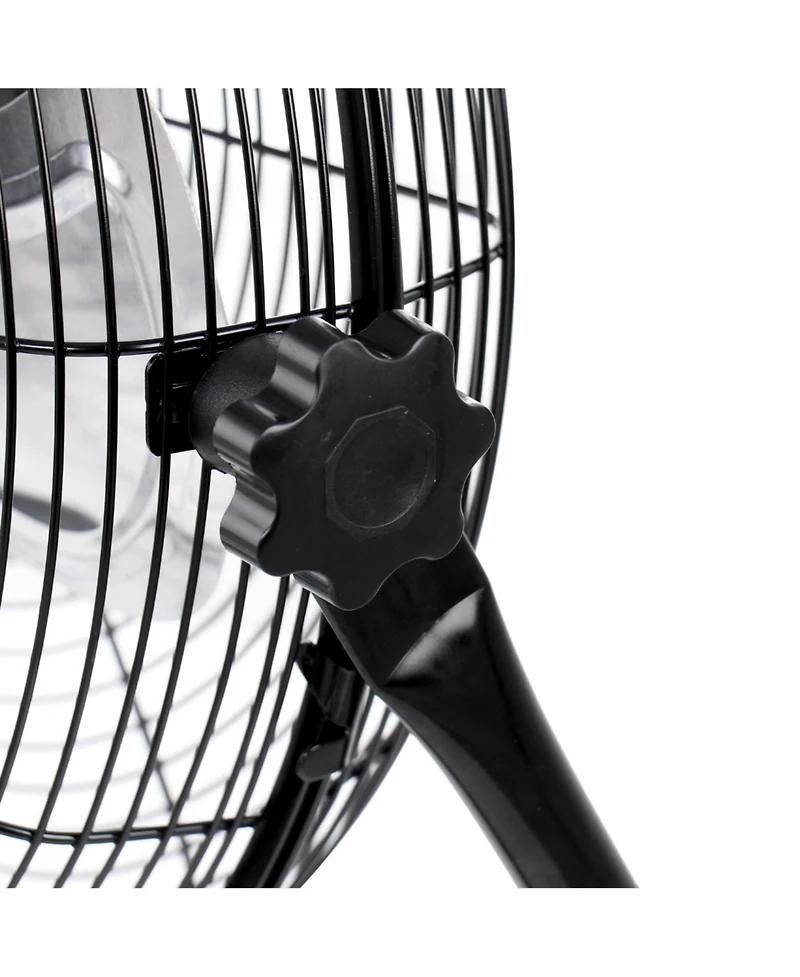 Vie Air Twin 12 Inch High Velocity All Metal Tilting 3 Speed Floor Fan